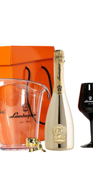 Lamborghini Gift Box 1.Glacette 2. Vino Spumante Brut Gold 3.Glasses 4.Stopper