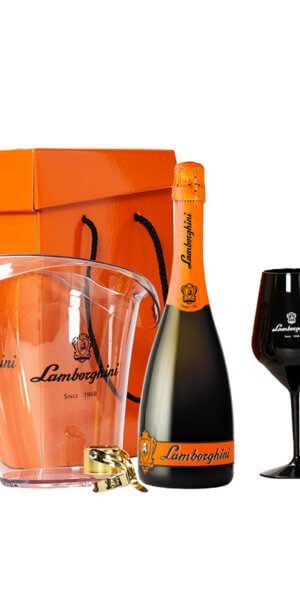 Lamborghini Gift Box 1.Glacette 2.Demi Sec Prosecco DOCG 3.Glasses 4.Stopper