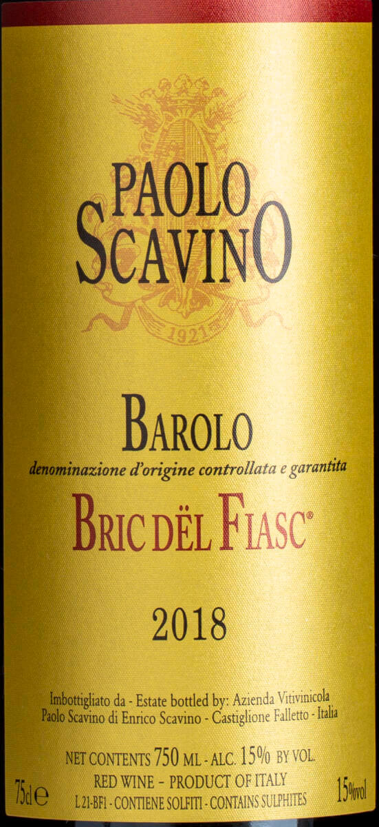Etiket-Paolo Scavino Barolo Bric Dël Fiasc 2018-F