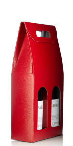 Feestelijke geschenkverpakking voor 2 wijnflessen rood - Afbeelding 2
