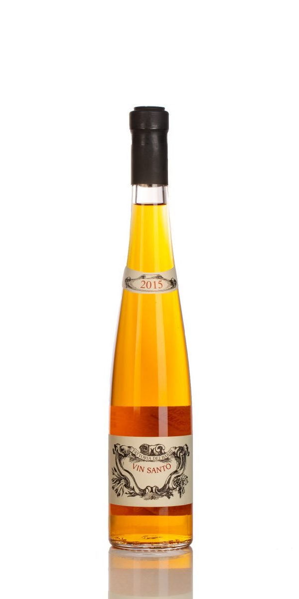 Traditionele Vin Santo met aroma’s van rozijnen, honing en walnoot