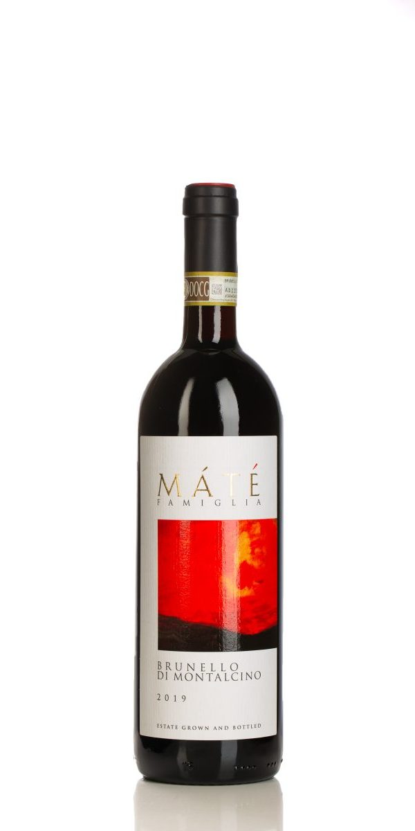 Fles Brunello di Montalcino DOCG 2019 – biologische topwijn van wijnhuis Máté met 95 punten