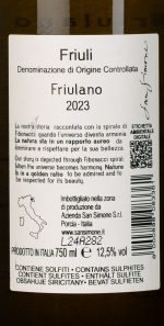 Prestige Friulano etiket detail San Simone