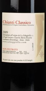 Scheggiolla Chianti Classico etiket en fles