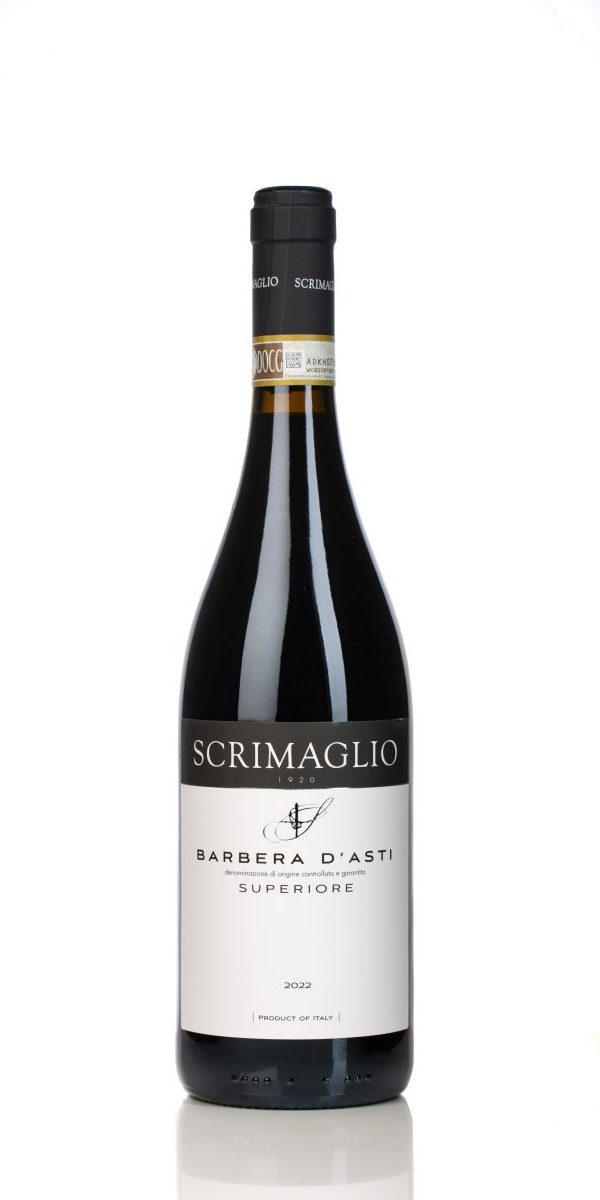 Scrimaglio Barbera d’Asti Superiore DOCG fles rode wijn